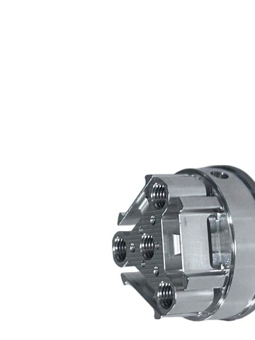 CMM inspection of an aluminum rotary coupling, verifying concentricity, thread position, and groove dimensions