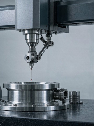 CMM inspection of a pipeline flange sealing face for an oil and gas quality report