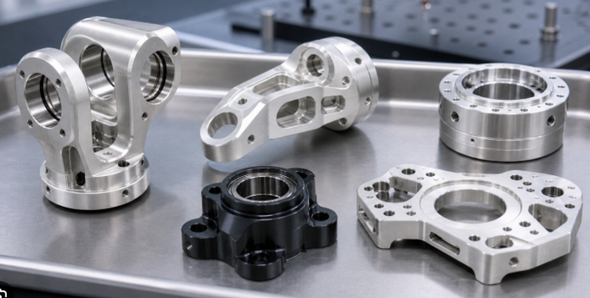 Machined robot leg structural part