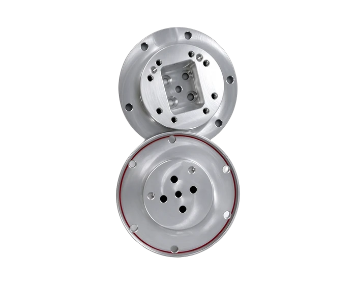 2A12-T4 Motor Mounting Flange, Clear Anodized, Dual-Sided Machined, view 2