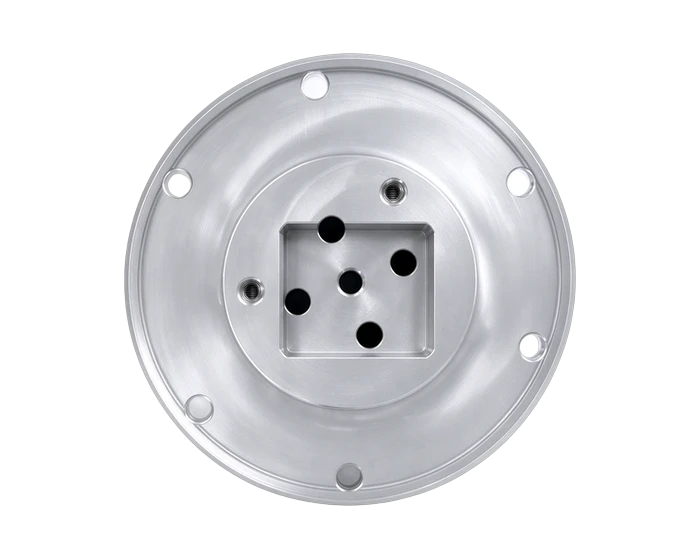 2A12-T4 Motor Mounting Flange, Clear Anodized, Dual-Sided Machined, view 3