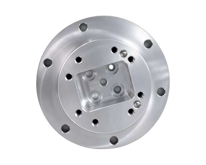 2A12-T4 Motor Mounting Flange, Clear Anodized, Dual-Sided Machined, view 4