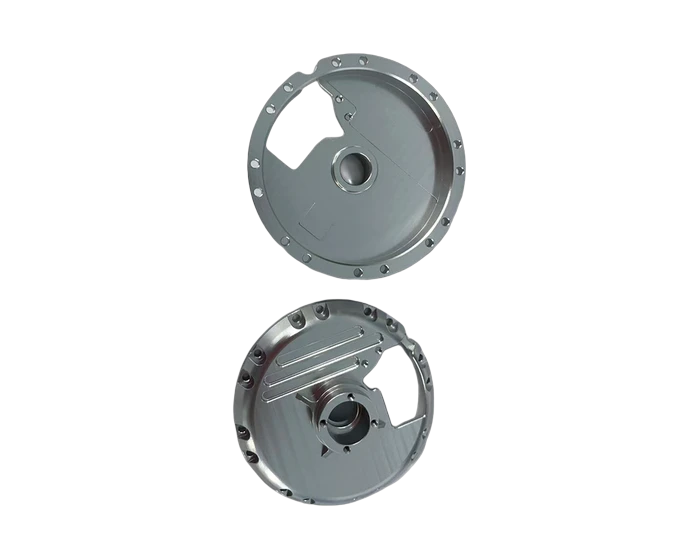 6061-T6 Clear Anodized Rear Cover Flange with H7 and g6 Bearing Fits