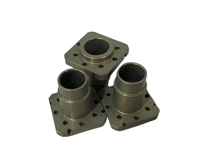 7075-T6 Brake Shaft Flange Mount, Hard Anodized, g6 Journals