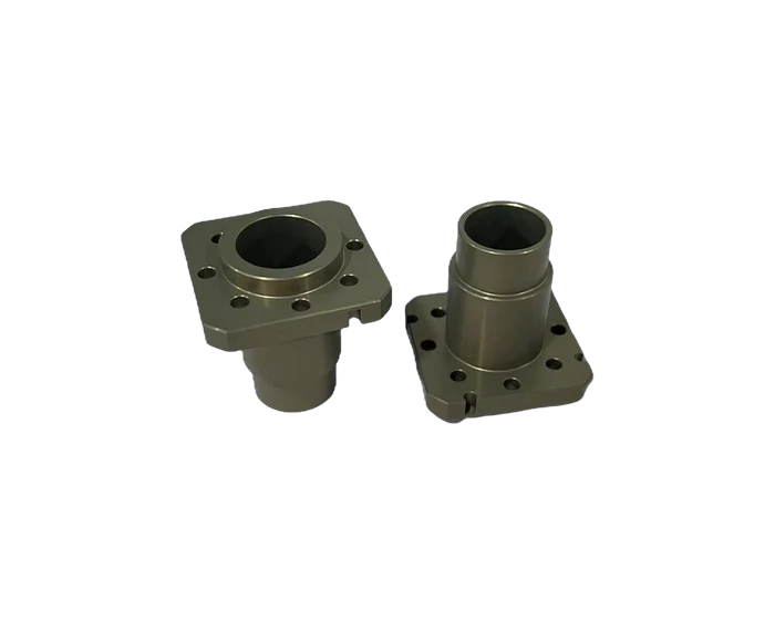 7075-T6 Brake Shaft Flange Mount, Hard Anodized, g6 Journals, view 2