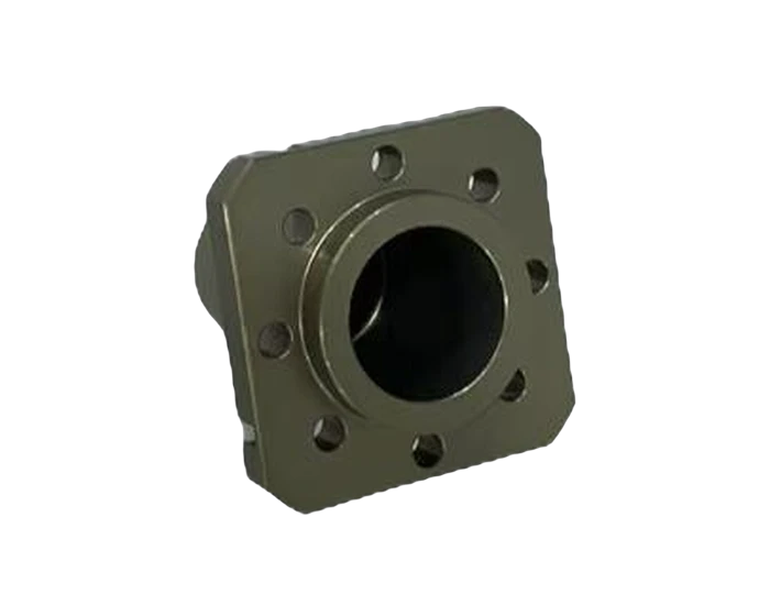 7075-T6 Brake Shaft Flange Mount, Hard Anodized, g6 Journals, view 3