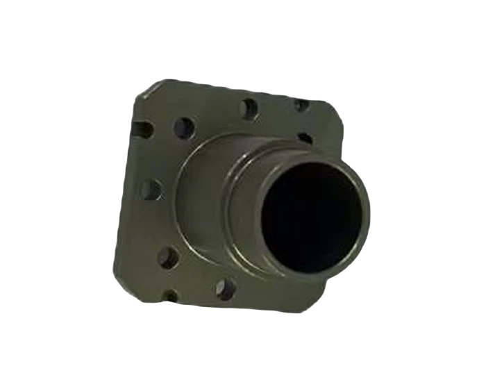 7075-T6 Brake Shaft Flange Mount, Hard Anodized, g6 Journals, view 4