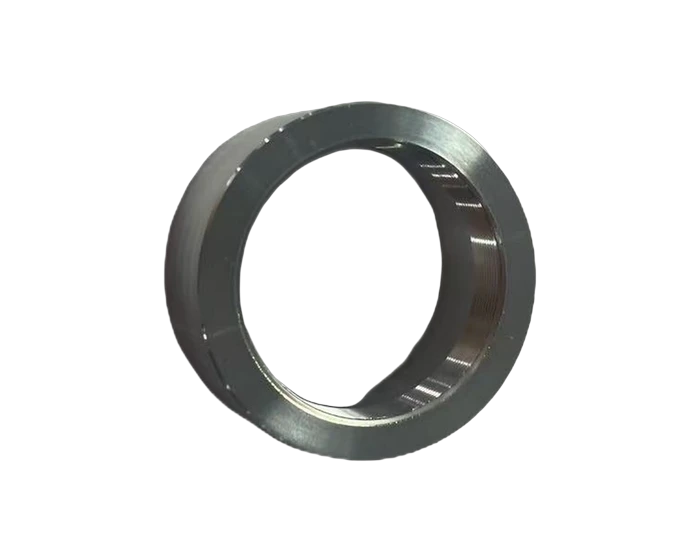 7075-T6 Lock Nut M24 x 0.5, Black Anodized with 60 Degree Slot