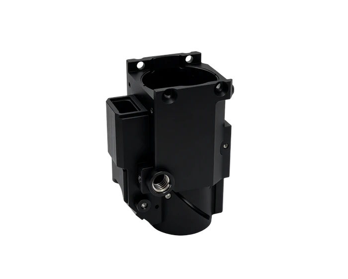 A356 Cast Aluminum Lens Barrel Body, 5 Axis Finish Machined, view 3