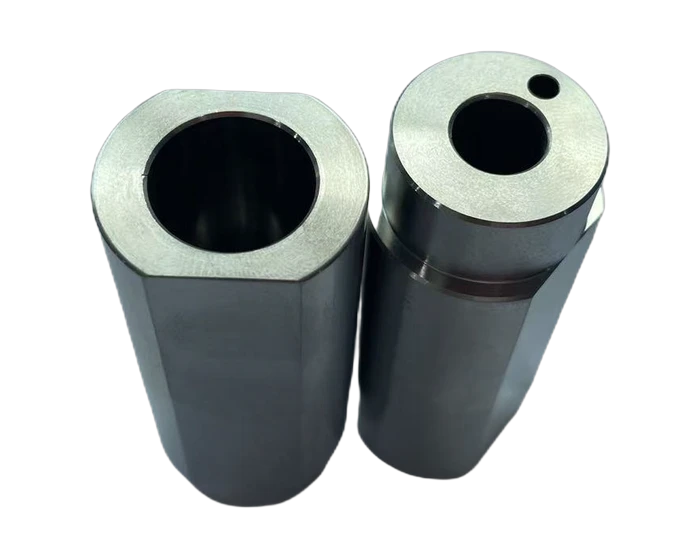 AISI 316 precision pivot pin, fitted diameters and bore