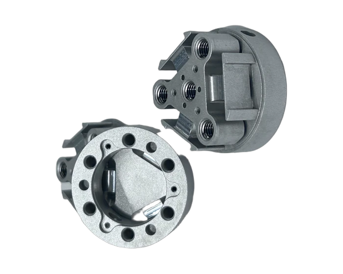 Aluminum triangle mounting base, top view