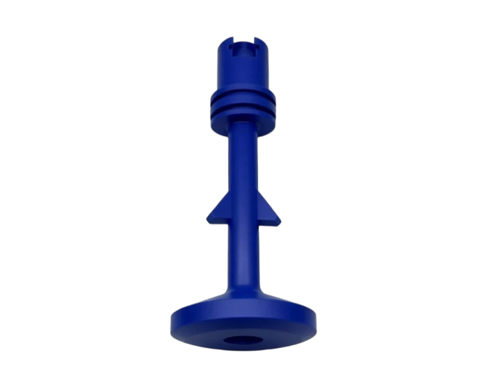 Blue POM Flared Spray Valve Ring Nozzle with 120 Degree Flow Fins, view 4