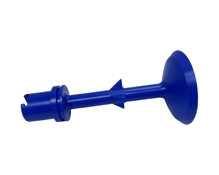 Blue POM Flared Spray Valve Ring Nozzle with 120 Degree Flow Fins, view 5