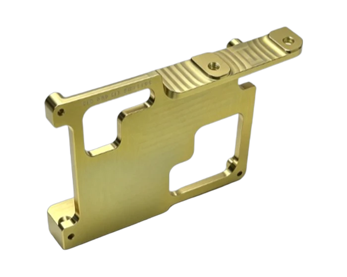 Chromate Conversion Coated Aluminum Frame, 5-Axis Milled Lightening Pockets, view 4