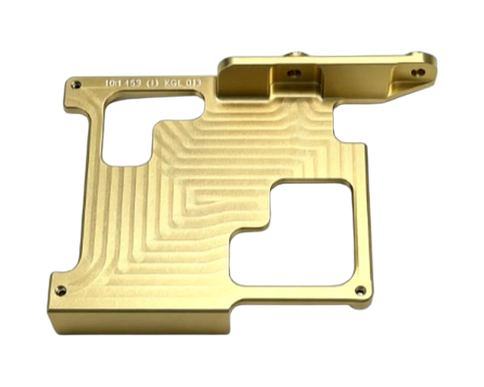Chromate Conversion Coated Aluminum Frame, 5-Axis Milled Lightening Pockets, view 5