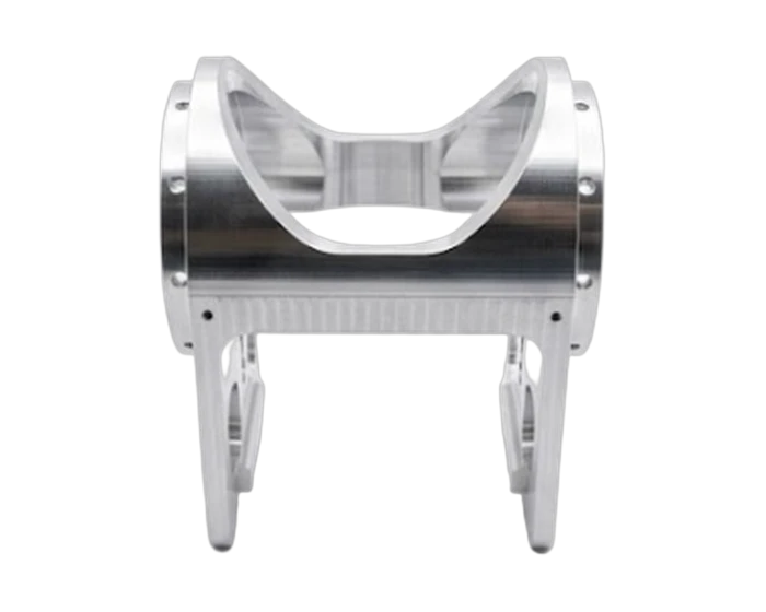 Dual-column joint frame, side view showing bearing stops