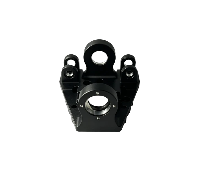 Humanoid Robot Adapter Bracket, 6061 Black Anodized Triangular Mount, view 2