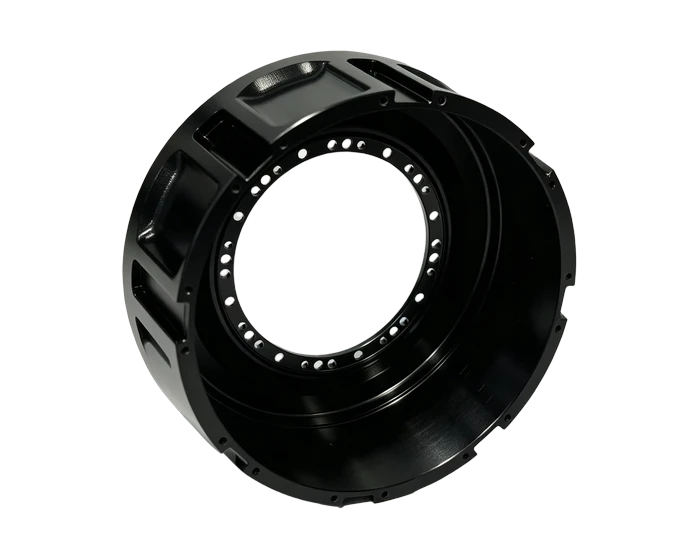 Robot Joint Shell, Black Anodized 6061-T6, view 2