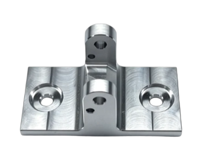 7075-T6 LCD Hinge Base, Clear Anodized, with 0.025/0.050 Pivot Bores, view 3