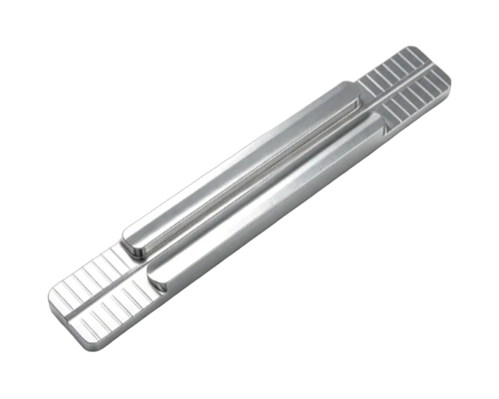 Aluminum Linear Scale Positioning Fixture with 0.39 mm V Grooves, view 4