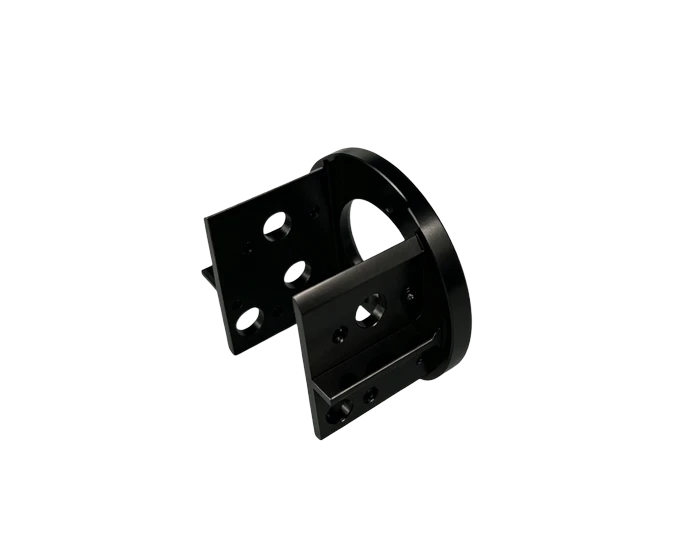 Optical Body Flange Base, 6061 Black Anodized with H12/H13 Bores, view 3