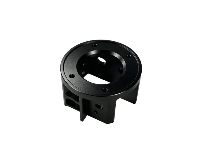Optical Body Flange Base, 6061 Black Anodized with H12/H13 Bores, view 4