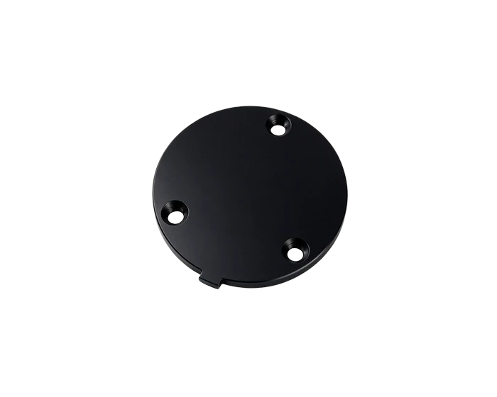 Optical Power Meter Cover, Ø50 x 1.5 mm Thin Disc, Black Anodized, view 2