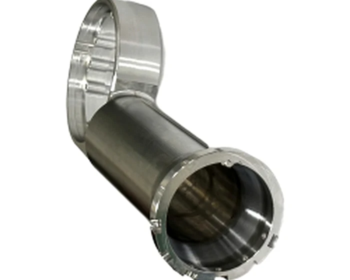 L-Shaped Right Arm Rod with Internal Spline and Bolted Flange