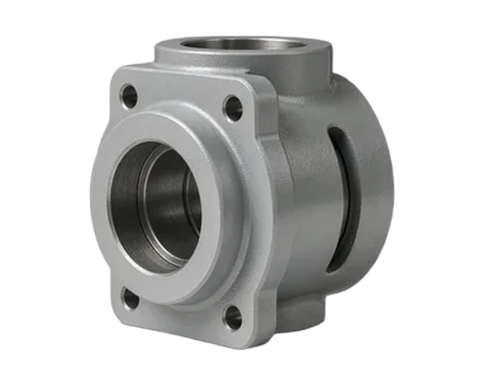 Robot joint housing body machined from 7075-T6 aluminum with natural-color powder coating