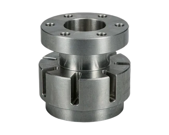 Six-axis force torque sensor body machined from a single piece of aluminum