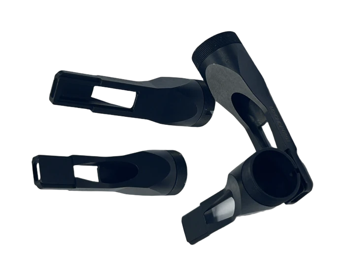 Skeletonized optical interface body in SUS316, cone seat view