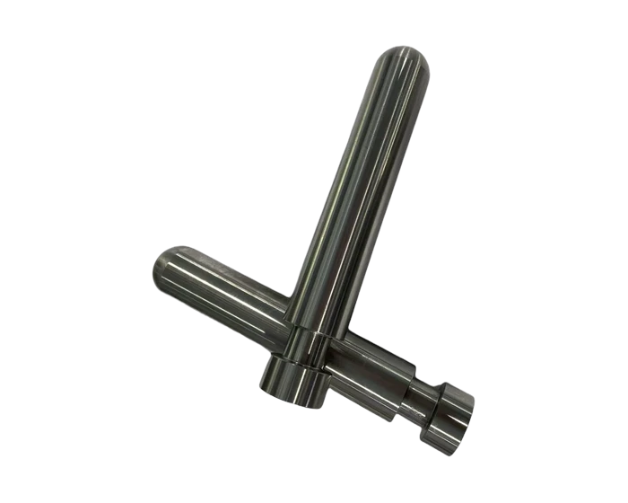 304 stainless deco handle with ball end, mirror polish