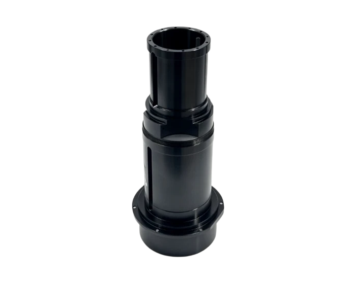 Black Anodized Stepped Lens Barrel, 6H/6g Optic Threads, Coaxiality 0.015 mm