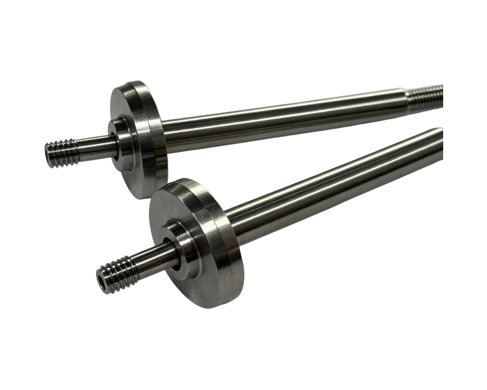Titanium control shaft, threaded end detail