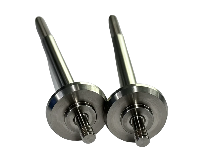 Titanium control shaft, full length view