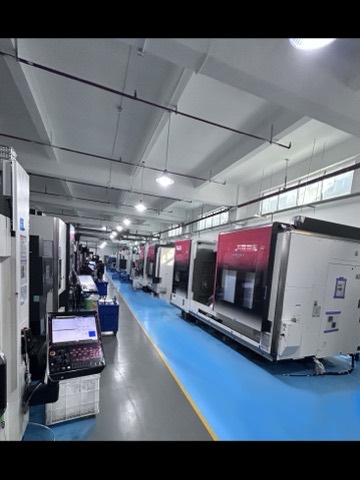 Milling machines along the shop aisle