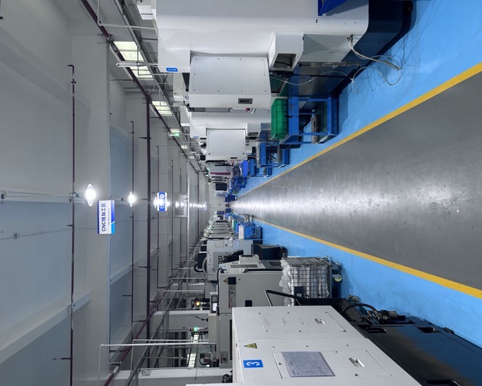 The machining floor at the Shenzhen plant